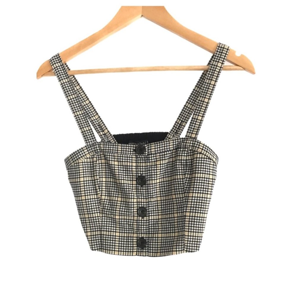 Abercrombie & Fitch plaid crop top- sz XS